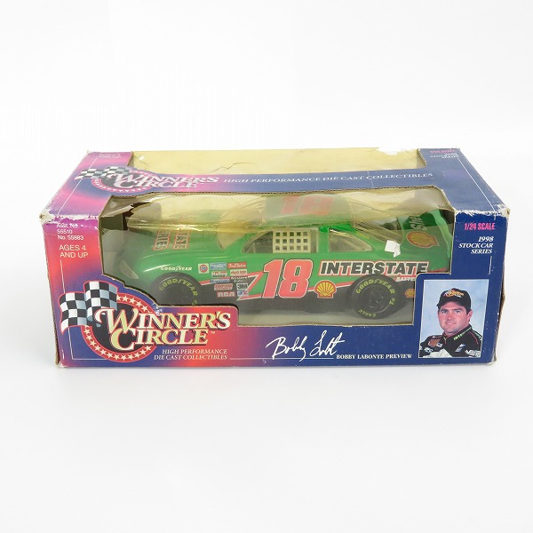 実際に弊社で買取させて頂いたNASCAR/ナスカー WINNERS CIRCLE 1/24 1998 STOCK CAR SERIES BOBBY LABONTE/ボビー・ラボンテ ＃18 ミニカー 