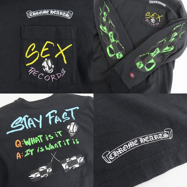 実際に弊社で買取させて頂いたCHROME HEARTS×MATTY BOY/クロムハーツ×マッティボーイ 21AW Sex Records It Is What It Is ロングスリーブカットソー/Lの画像 8枚目