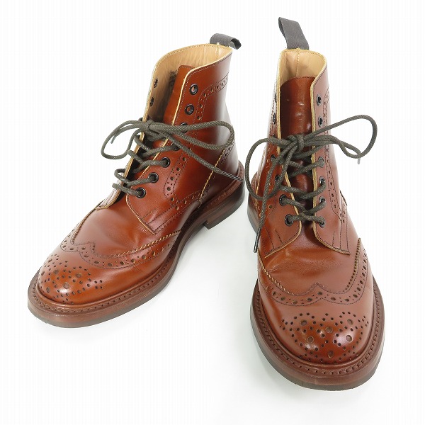 実際に弊社で買取させて頂いたTricker's/トリッカーズ MOLTON/モールトン カントリーブーツ ウイングチップ M2508/6.5
