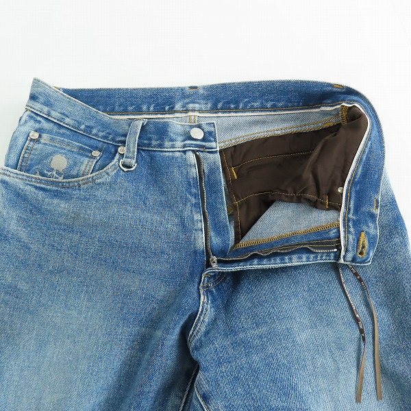 実際に弊社で買取させて頂いたMASTERMIND WORLD/マスターマインドワールド ロゴプリント レイヤードデニムパンツ MW21S07-PA002‐000/Mの画像 2枚目