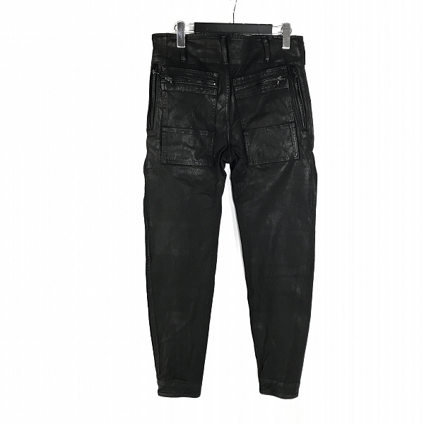 実際に弊社で買取させて頂いたJULIUS/ユリウス 21FW マルチジップ コーティングニットデニムパンツ 757PAM14-C/1の画像 1枚目