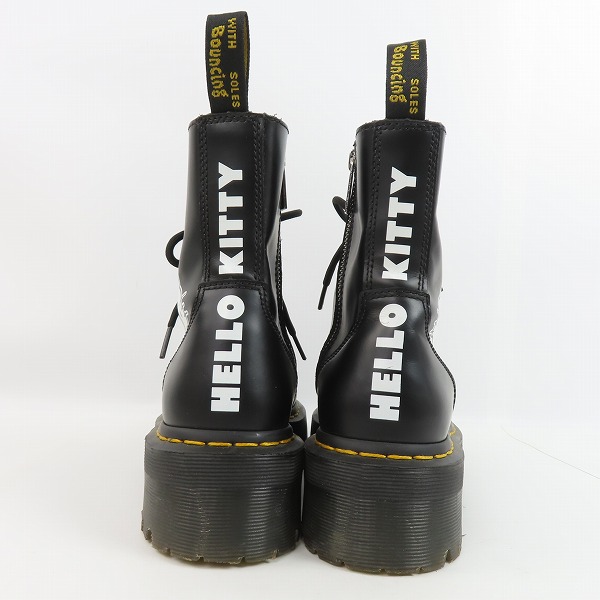 実際に弊社で買取させて頂いたDr.Martens×HELLO KITTY/ドクターマーチン×ハローキティ ブーツ 8ホール 厚底 60周年記念 UK5の画像 1枚目