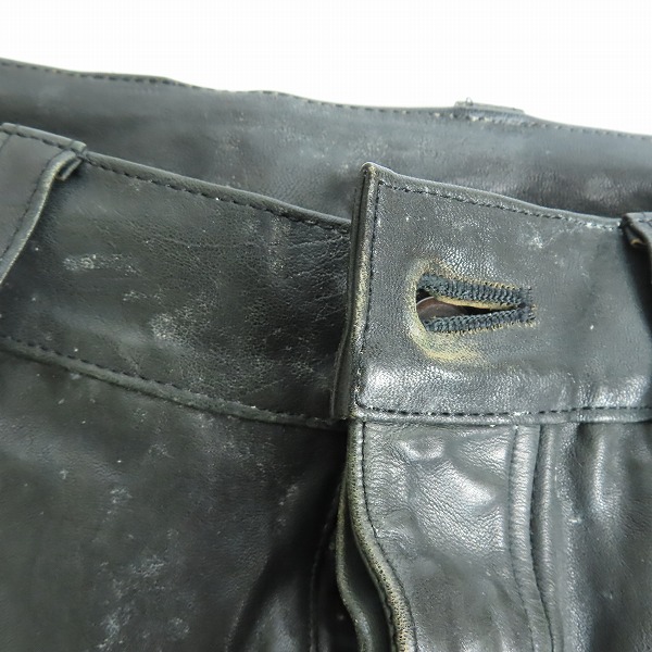 実際に弊社で買取させて頂いたISAMUKATAYAMA BACKLASH/バックラッシュ ホーウィン ジャパンホースレザー クロップドパンツ 1367-06/Mの画像 5枚目