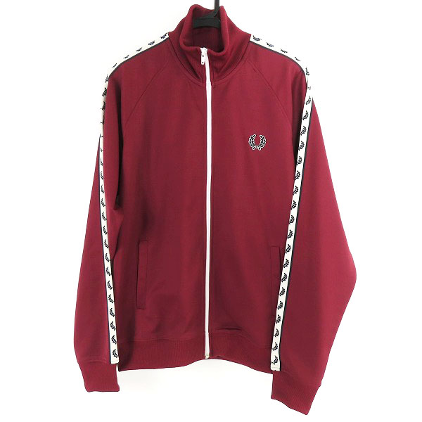 実際に弊社で買取させて頂いた【未使用】FRED PERRY/フレッドペリー TAPED TRACK JACKET/トラックジャケット レッド J6231 M