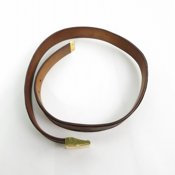実際に弊社で買取させて頂いたLOUIS VUITTON/ルイヴィトン  ダミエ サンチュール キャレ レザーベルト M6802/80/32の画像 8枚目