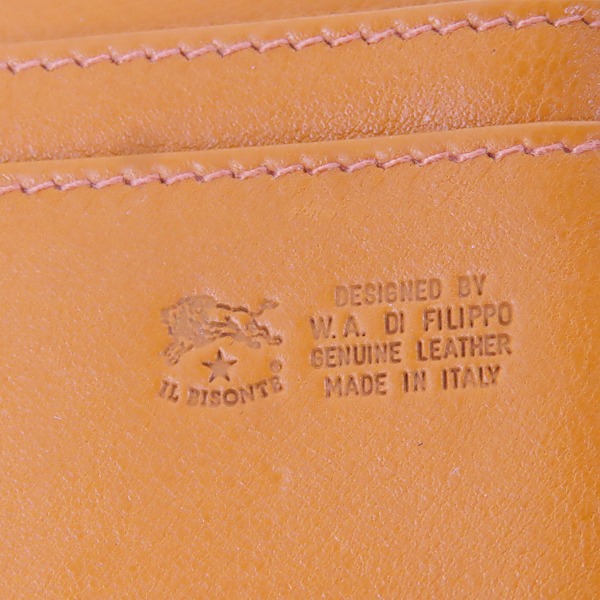 実際に弊社で買取させて頂いたIL BISONTE/イルビゾンテ レザー 二つ折り財布/ウォレットの画像 6枚目