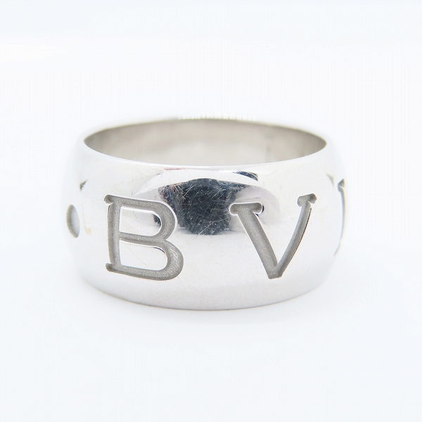 実際に弊社で買取させて頂いたBVLGARI/ブルガリ モノロゴ K18WG/ホワイトゴールド リング/指輪 #55/14-14.5号の画像 4枚目