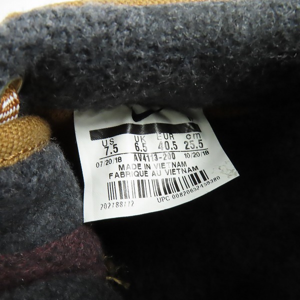 実際に弊社で買取させて頂いたNIKE×Carhartt WIP/ナイキ×カーハート AIR FORCE 1 07 PRM WIP/エアフォース1 プレミアム AV4113-200/25.5の画像 5枚目