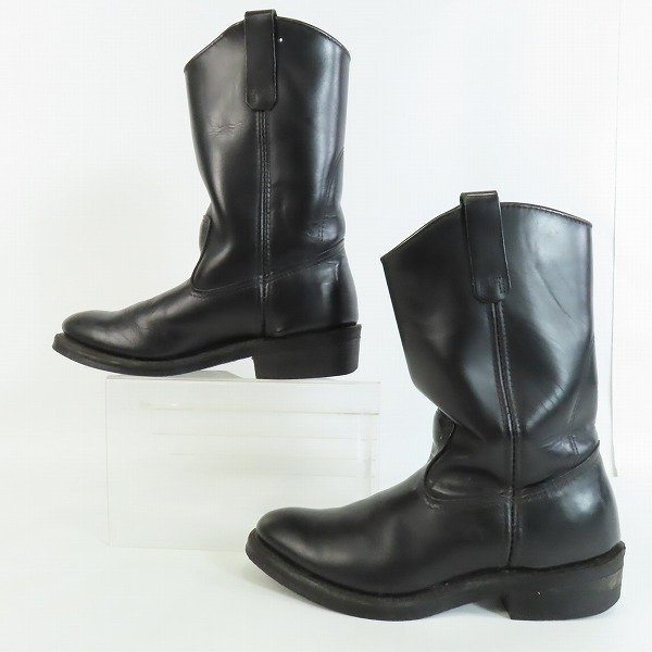 実際に弊社で買取させて頂いたRED WING/レッドウィング ペコスブーツ ブラック 8155/8.5Eの画像 3枚目