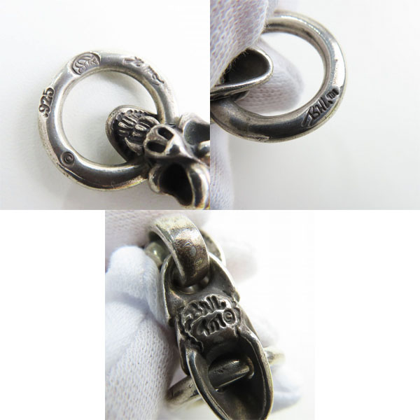 実際に弊社で買取させて頂いた【ギャラ付】BWL/Bill Wall Leather/ビルウォールレザー W-RING ホーングッドラックスカル w/ゴールドサダー ウォレットリングの画像 4枚目