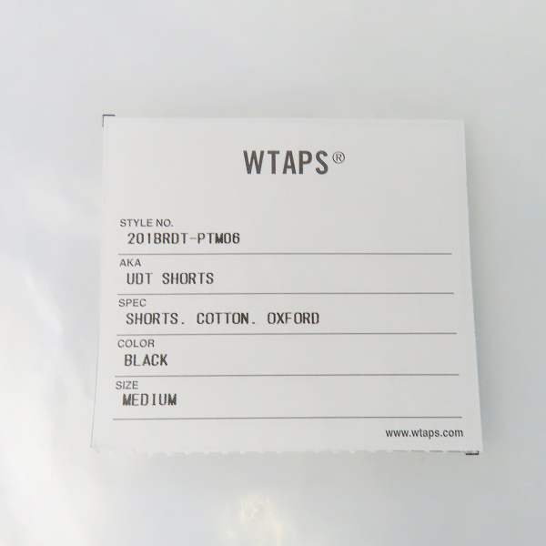 実際に弊社で買取させて頂いたWTAPS/ダブルタップス UDT SHORTS/ハーフパンツ/ショーツ 黒 201BRDT-PTM06/02の画像 8枚目