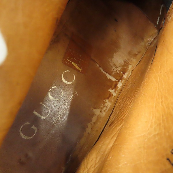 実際に弊社で買取させて頂いたGUCCI/グッチ レザー ホースビット 114 0067/42.5Eの画像 8枚目