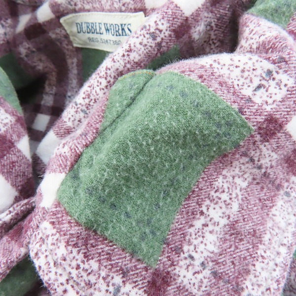 実際に弊社で買取させて頂いたWAREHOUSE/ウェアハウス DUBBLE WORKS ダブルワークス　ネルシャツ 38の画像 5枚目