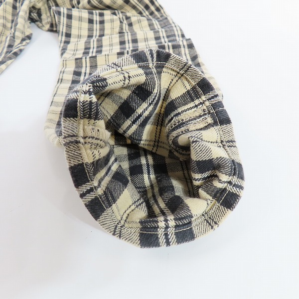 実際に弊社で買取させて頂いたEVISU/エヴィス チェック コットンパンツ Lot.2005/ライトベージュ系/30の画像 5枚目