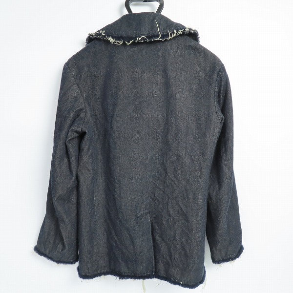 実際に弊社で買取させて頂いたJUNYA WATANABE COMME des GARCONS/コムデギャルソン AD2004 デニム Pコート ジャケット JN-C010の画像 1枚目