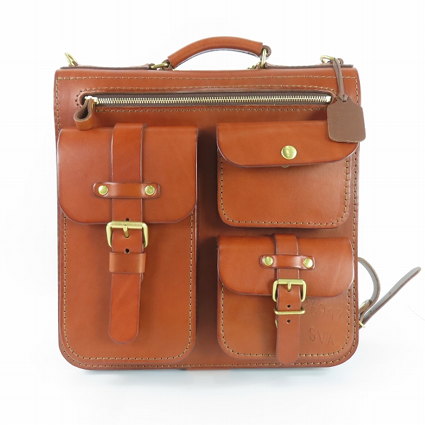 実際に弊社で買取させて頂いたHERZ/ヘルツ 前面3ポケット標本3wayバッグ リュックサック/ハンドバッグ/ショルダーバッグ A-19-R