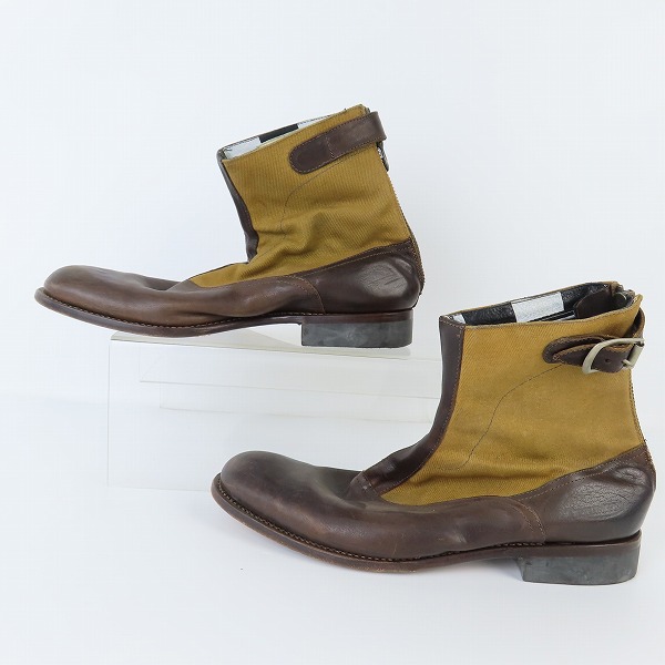 実際に弊社で買取させて頂いたTRIUMPH×Paul Smith/トライアンフ×ポールスミス バックジップ ワークブーツ/8の画像 3枚目