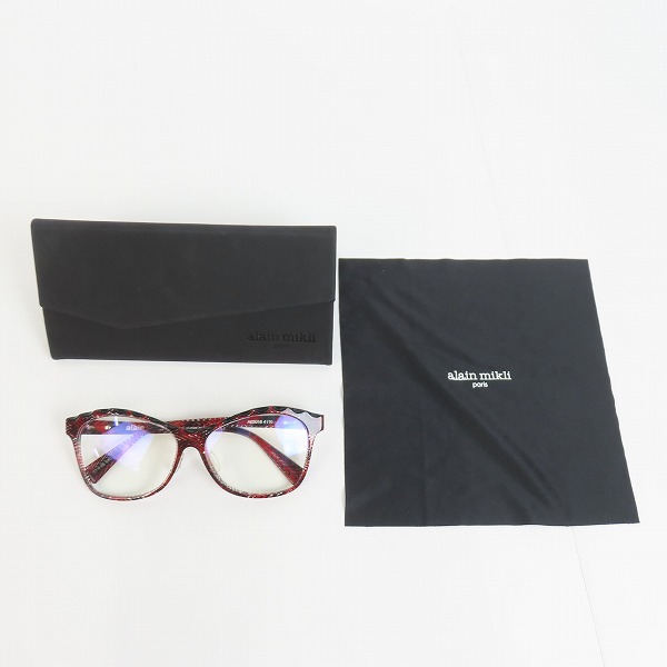 実際に弊社で買取させて頂いたalain mikli/アランミクリ Puzzle/パズル 度入り眼鏡/メガネフレーム/アイウェア A03018 4110の画像 9枚目