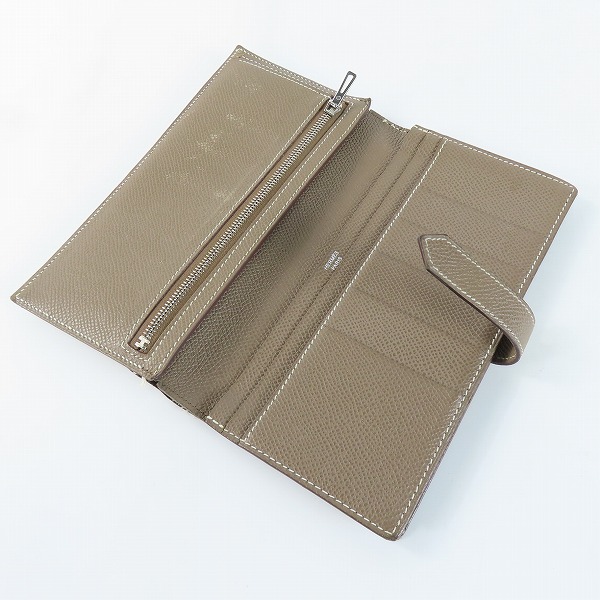 実際に弊社で買取させて頂いたHERMES/エルメス ベアンスフレ 長財布 シルバー金具の画像 3枚目