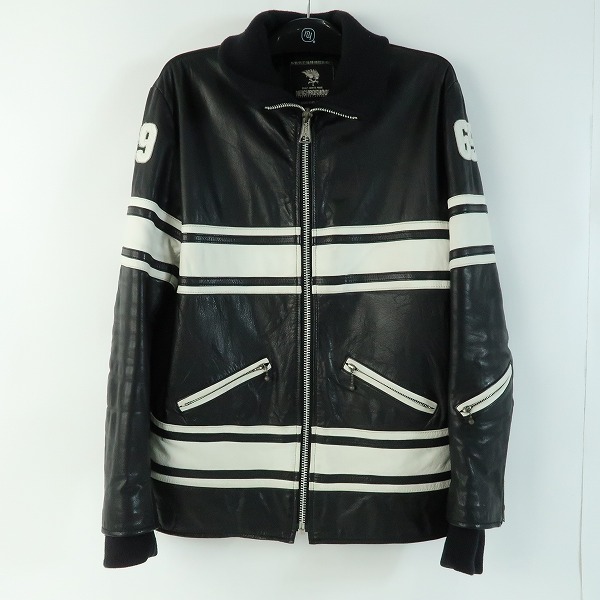 実際に弊社で買取させて頂いたNEIGHBORHOOD/ネイバーフッド 69 カウレザー ライダースジャケット TSNH-JK14/L