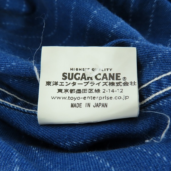 実際に弊社で買取させて頂いたSUGAR CANE/シュガーケン ストライプシャツ  レトロスタイル SC36267 Mの画像 4枚目