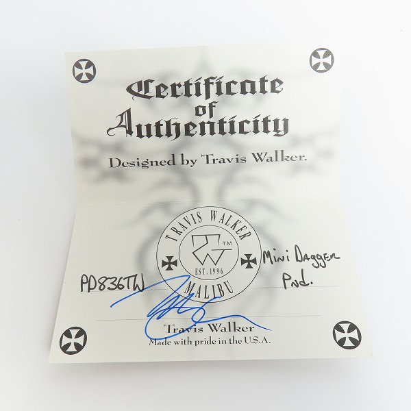 実際に弊社で買取させて頂いた【ギャラ付き】TRAVIS WALKER/トラヴィスワーカー ミニダガーペンダントトップ PD836TWの画像 5枚目