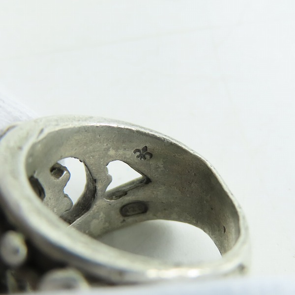 実際に弊社で買取させて頂いたA&G/エーアンドジー スカルオンクロス リング 指輪 18-20号の画像 6枚目