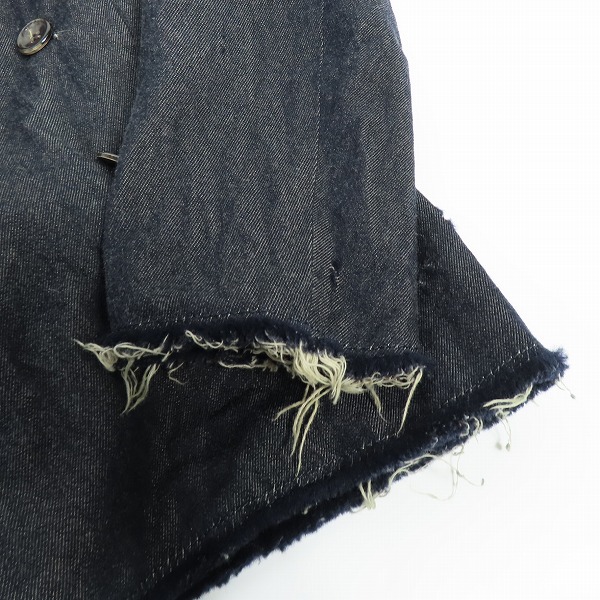 実際に弊社で買取させて頂いたJUNYA WATANABE COMME des GARCONS/コムデギャルソン AD2004 デニム Pコート ジャケット JN-C010の画像 6枚目