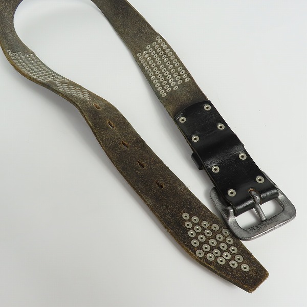 実際に弊社で買取させて頂いたRED MOON/レッドムーン スタッズ レザー ベルトの画像 3枚目
