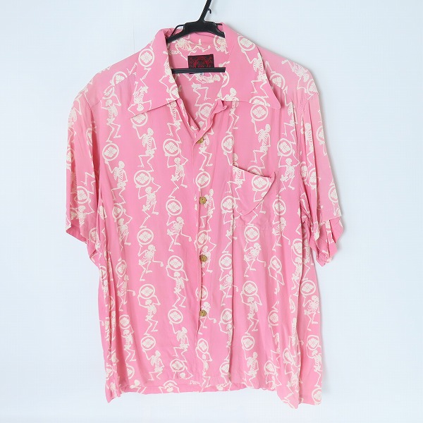 実際に弊社で買取させて頂いたEVISU/エヴィス 家紋ドクロ 総柄アロハシャツ/42