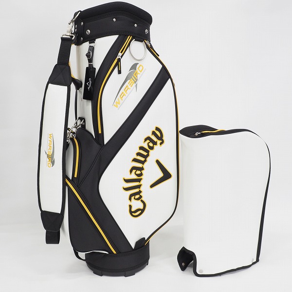 実際に弊社で買取させて頂いたCallaway/キャロウェイ WARBIRD/ウォーバード 5分割 キャディバッグ ホワイトｘブラックｘイエロー