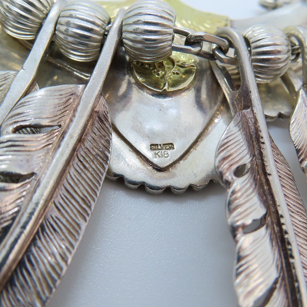 実際に弊社で買取させて頂いたFIRST ARROW'S/ファーストアローズ K18/SILVER ラージイーグル/フェザー ネックレス P-400/P-002R/P-001R/P-004の画像 3枚目