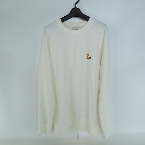 実際に弊社で買取させて頂いたMAISON KITSUNE/メゾンキツネ 刺繍ワッペン トレーナー/スウェット GU00342KM0002 XL	