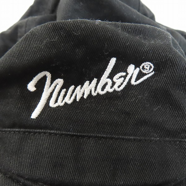 実際に弊社で買取させて頂いたNUMBER(N)INE×NEW ERA/ナンバーナイン×ニューエラ ベースボールキャップ ロゴ刺繍 ブラックの画像 8枚目