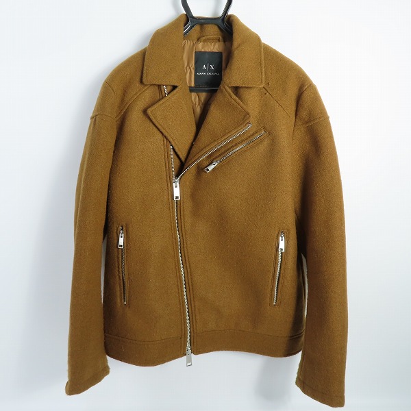 実際に弊社で買取させて頂いたARMANI EXCHANGE/アルマーニエクスチェンジ  ダブルライダースジャケット 6ZZB07 ZNK5Z/M
