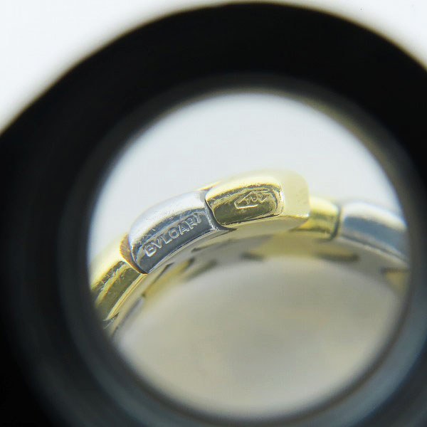 実際に弊社で買取させて頂いたBVLGARI/ブルガリ アルベアーレリング AU750/K18YG/WG 14号の画像 6枚目