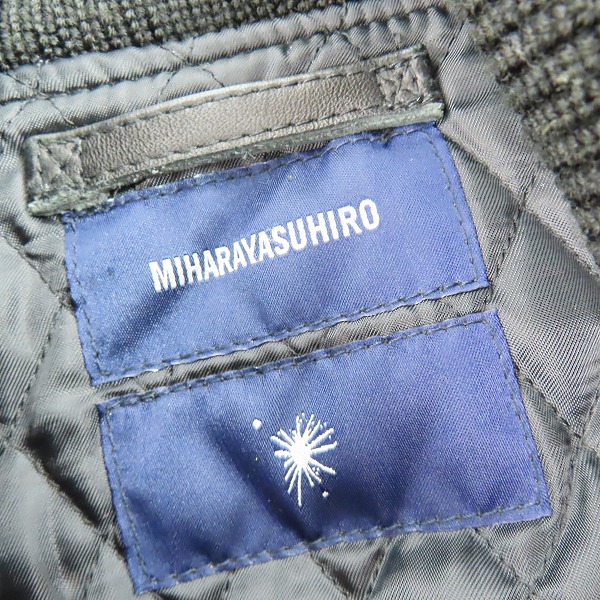実際に弊社で買取させて頂いたMIHARAYASUHIRO/ミハラヤスヒロ 袖レザー スタジャン 41161284/48の画像 2枚目