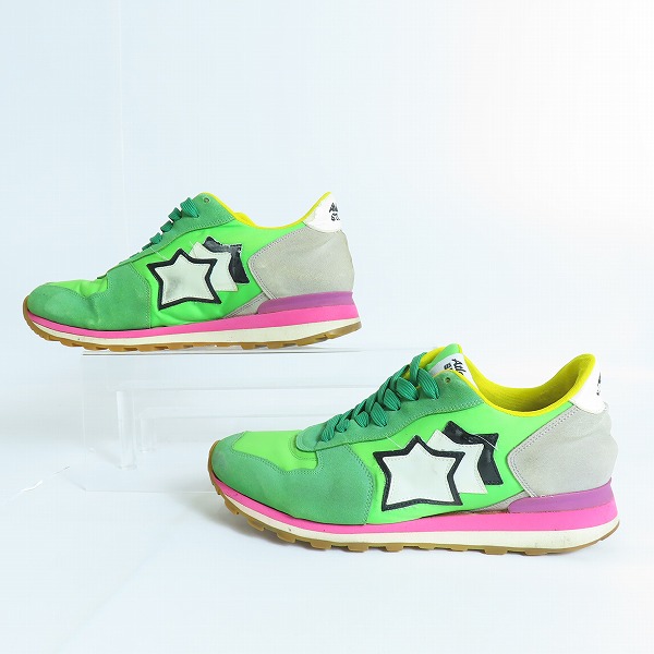 実際に弊社で買取させて頂いたATLANTIC STARS/アトランティックスターズ VEGA/ベガ スニーカー グリーン VGV-PR-MBFF/44の画像 3枚目