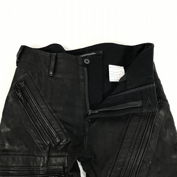実際に弊社で買取させて頂いたJULIUS/ユリウス 21FW マルチジップ コーティングニットデニムパンツ 757PAM14-C/1の画像 5枚目
