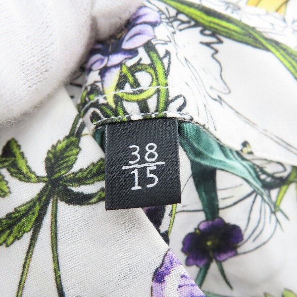 実際に弊社で買取させて頂いた【JPタグ】GUCCI/グッチ 花柄/総柄 長袖シャツ 309114 Z3520/38/15の画像 3枚目