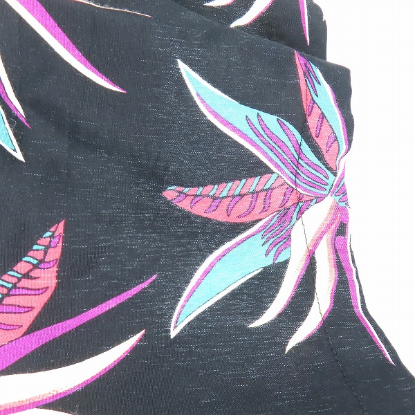 実際に弊社で買取させて頂いたWACKO MARIA/ワコマリア PRINTED FLOWER L/S HAWAIAN SHIRTS 長袖シャツ/ブラック/Lの画像 4枚目