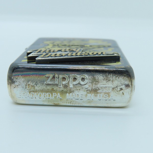 実際に弊社で買取させて頂いたZIPPO/ジッポー HARLEY DAVIDSON/ハーレーダビッドソン RIDE TO LIVE ロゴメタル貼り 1996年製の画像 3枚目
