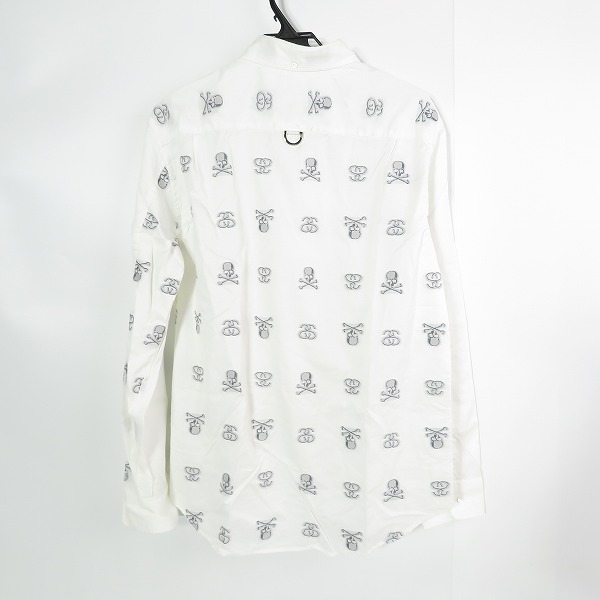 実際に弊社で買取させて頂いたSTUSSY×mastermind/ステューシー×マスターマインド スカル刺繍 長袖シャツ/Lの画像 1枚目