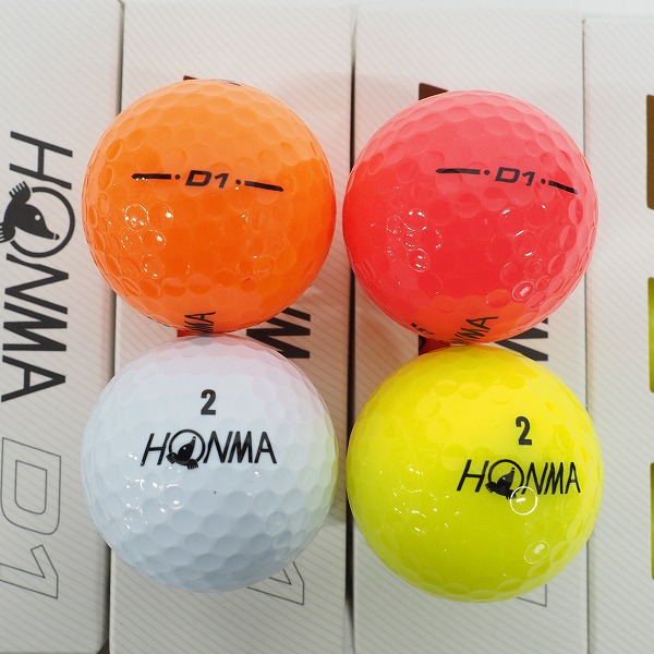 実際に弊社で買取させて頂いた【未使用】HONMA/ホンマ D1 DYNAMIC DISTANCE ゴルフボール ホワイト・マルチカラー 計2ダース の画像 2枚目