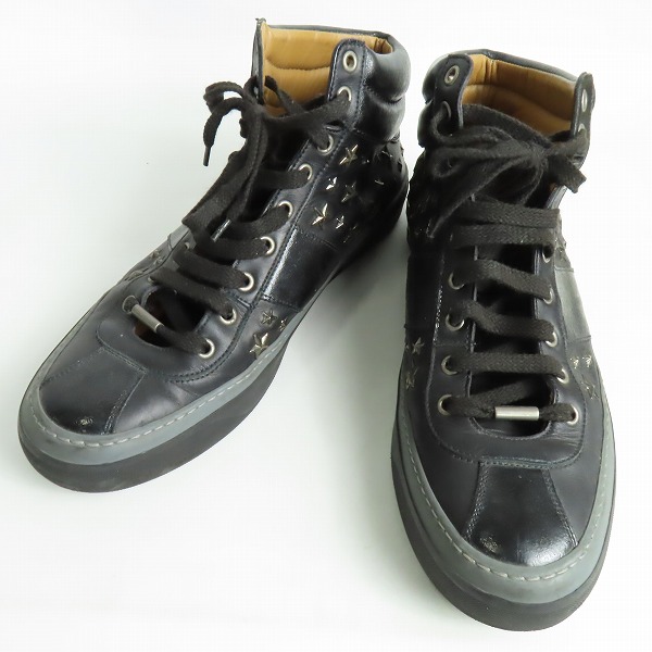 実際に弊社で買取させて頂いたJIMMY CHOO/ジミーチュウ スタースタッズ ハイカットスニーカー/44
