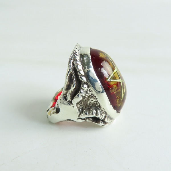 実際に弊社で買取させて頂いた【ギャラ付き】ALEX STREETER/アレックスストリーター エンジェルハートリング クラックレッド ALR371C/10.5号の画像 3枚目