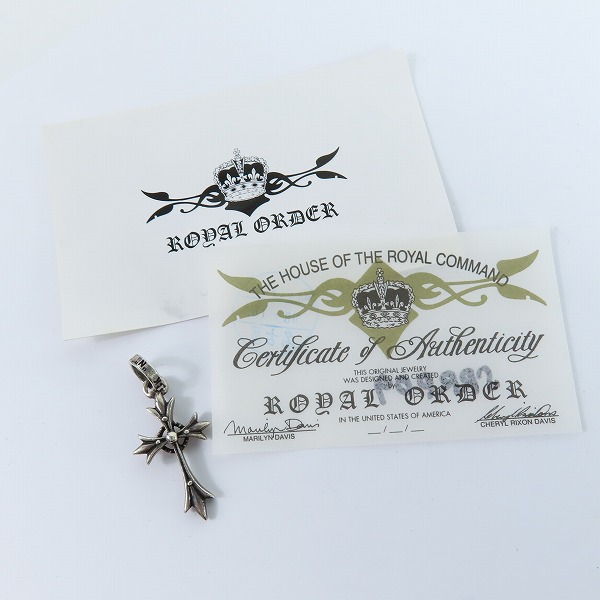 実際に弊社で買取させて頂いた【ギャラ付き】ROCK'N ROYAL/ロックンロイヤル ROYAL ORDER/ロイヤルオーダー クロス ペンダントの画像 9枚目