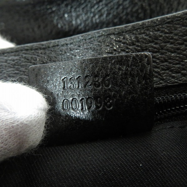 実際に弊社で買取させて頂いたGUCCI/グッチ GG柄 レザー ミニショルダーバッグの画像 7枚目