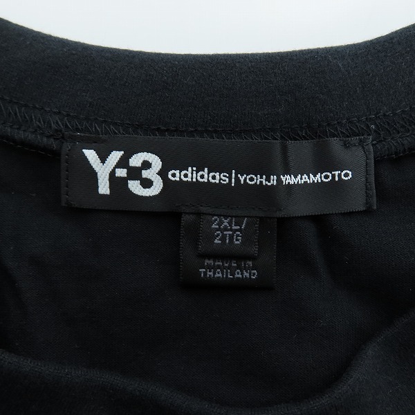 実際に弊社で買取させて頂いたY-3/ワイスリー Yohji Letters Short sleeve Tシャツ FJ0327/2XLの画像 2枚目