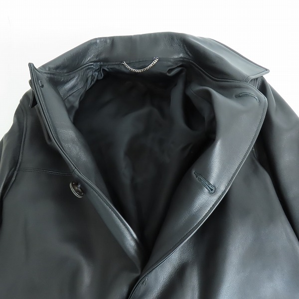 実際に弊社で買取させて頂いたWACKO MARIA/ワコマリア GUILTY PARTIES 23SS LEATHER COAT TYPE-1 レザー コート 23SS-WMO-CO03/Sの画像 2枚目
